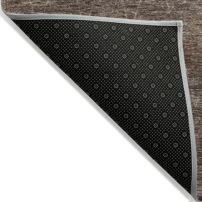 LOOMLAN Rugs Elaria Brown Washable Indoor-Outdoor Rug