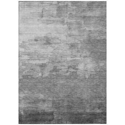 LOOMLAN Rugs Elarune Gray Washable Indoor-Outdoor Rug