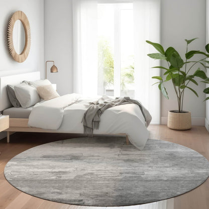 LOOMLAN Rugs Elarune Gray Washable Indoor-Outdoor Rug