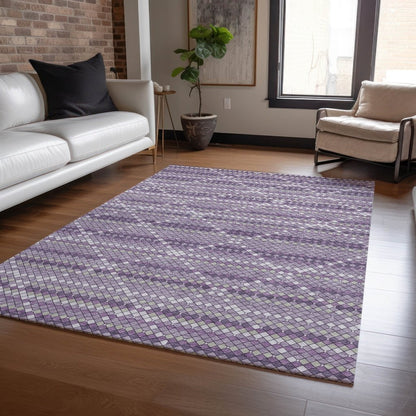Eleanore Purple Washable Indoor - Outdoor Rug - LOOMLAN - LOOMLAN Rugs - Outdoor Rugs