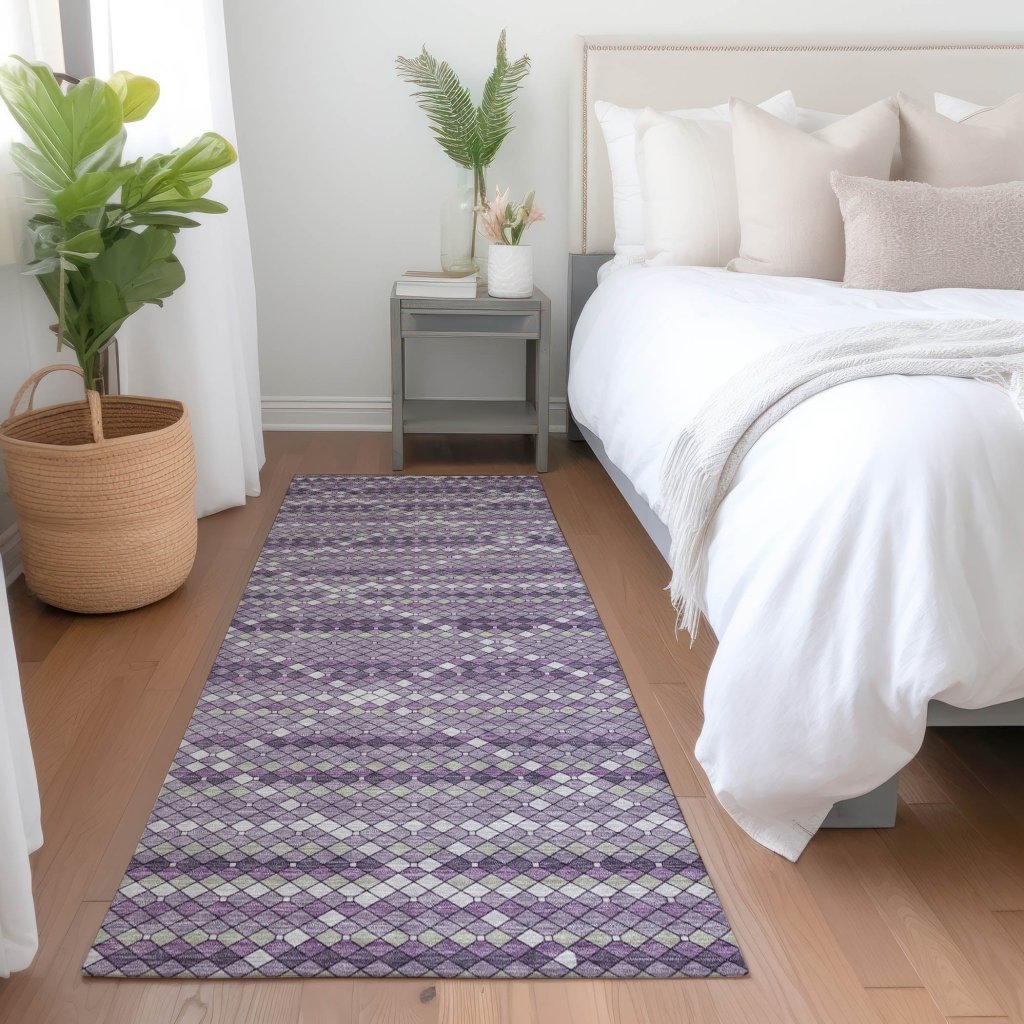 Eleanore Purple Washable Indoor - Outdoor Rug - LOOMLAN - LOOMLAN Rugs - Outdoor Rugs