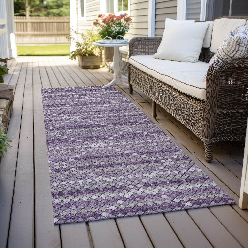 Eleanore Purple Washable Indoor - Outdoor Rug - LOOMLAN - LOOMLAN Rugs - Outdoor Rugs