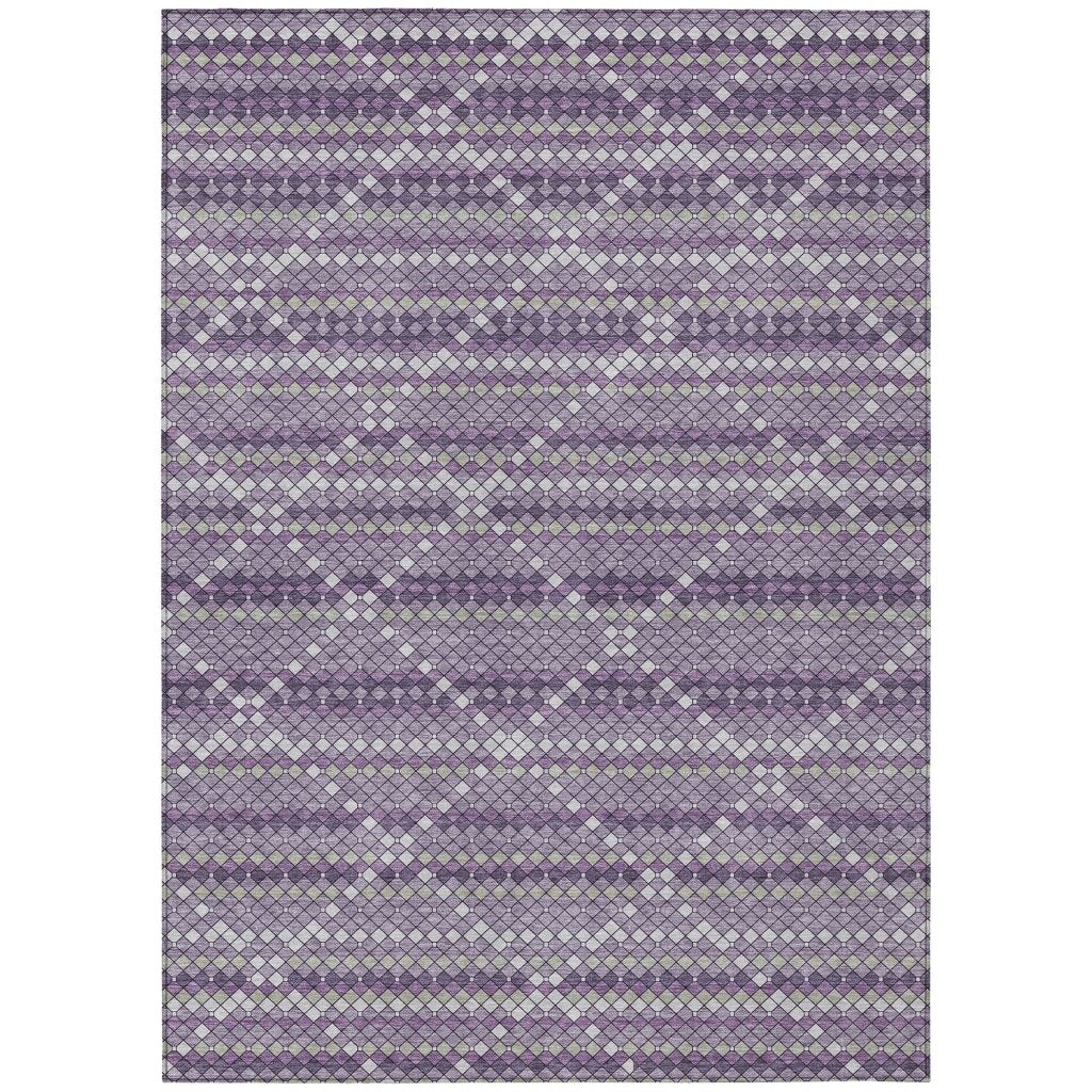 Eleanore Purple Washable Indoor - Outdoor Rug - LOOMLAN - LOOMLAN Rugs - Outdoor Rugs
