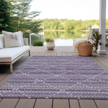 Eleanore Purple Washable Indoor - Outdoor Rug - LOOMLAN - LOOMLAN Rugs - Outdoor Rugs