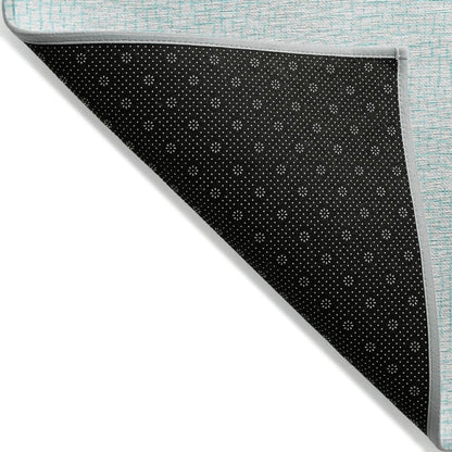 LOOMLAN Rugs Eleya Blue Washable Indoor-Outdoor Rug