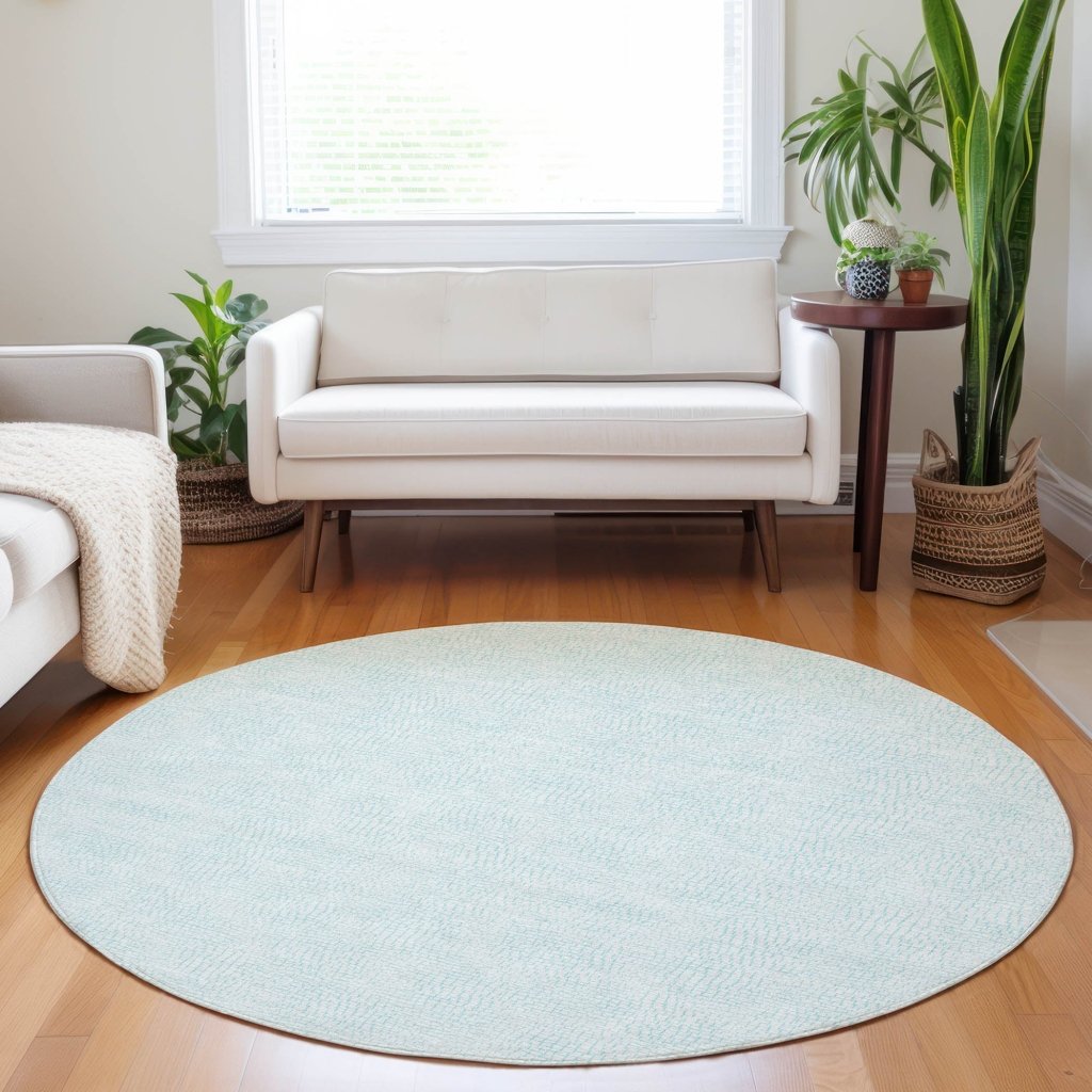 LOOMLAN Rugs Eleya Blue Washable Indoor-Outdoor Rug