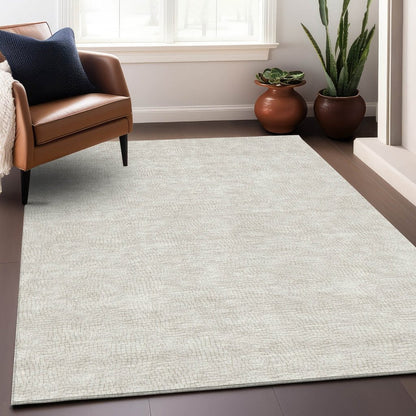 LOOMLAN Rugs Eleya Brown Washable Indoor-Outdoor Rug