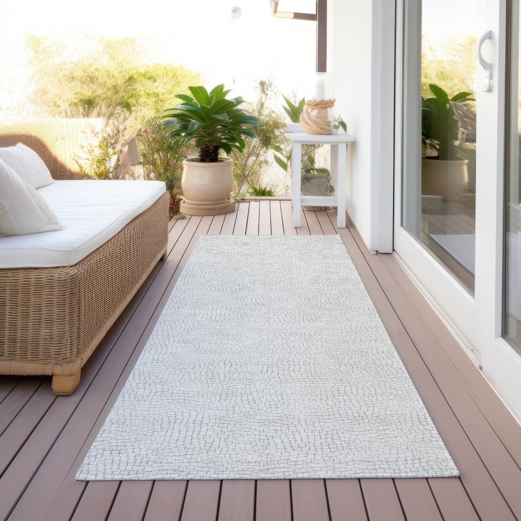 LOOMLAN Rugs Eleya Gray Washable Indoor-Outdoor Rug
