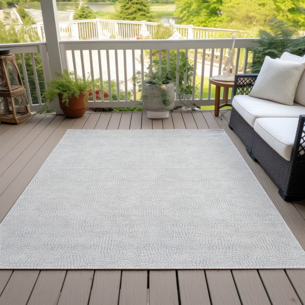 LOOMLAN Rugs Eleya Gray Washable Indoor-Outdoor Rug