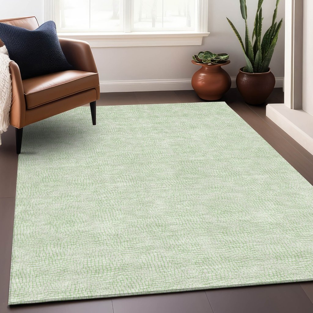 LOOMLAN Rugs Eleya Green Washable Indoor-Outdoor Rug