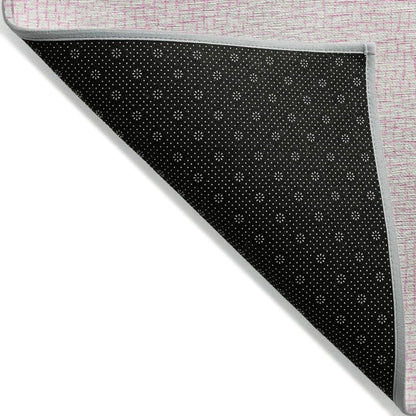 LOOMLAN Rugs Eleya Pink Washable Indoor-Outdoor Rug