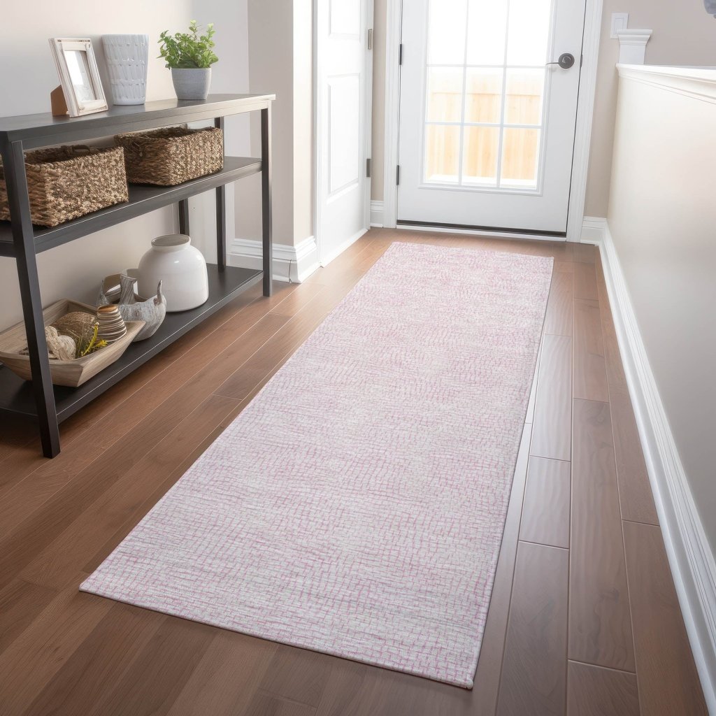 LOOMLAN Rugs Eleya Pink Washable Indoor-Outdoor Rug