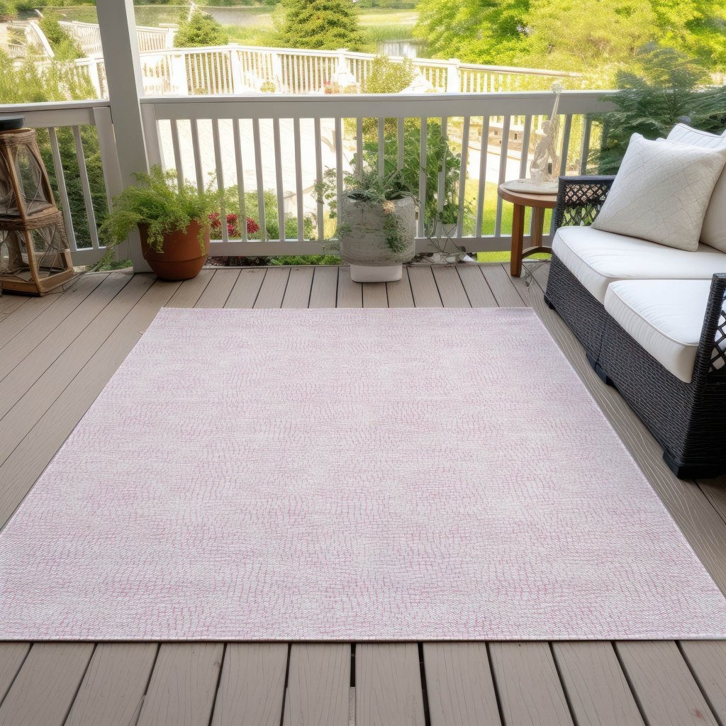 LOOMLAN Rugs Eleya Pink Washable Indoor-Outdoor Rug