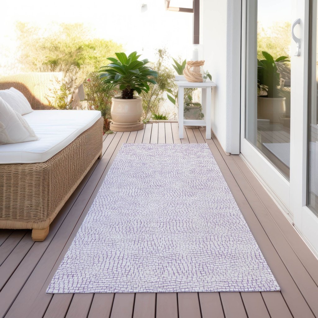 LOOMLAN Rugs Eleya Purple Washable Indoor-Outdoor Rug