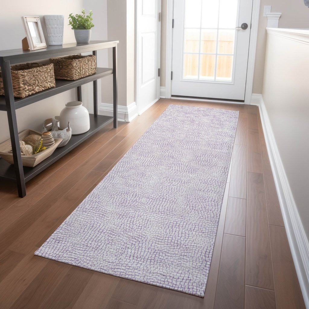 LOOMLAN Rugs Eleya Purple Washable Indoor-Outdoor Rug