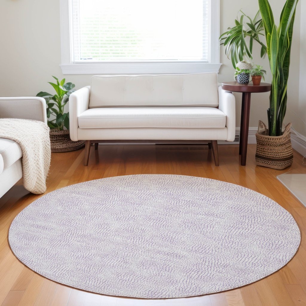 LOOMLAN Rugs Eleya Purple Washable Indoor-Outdoor Rug