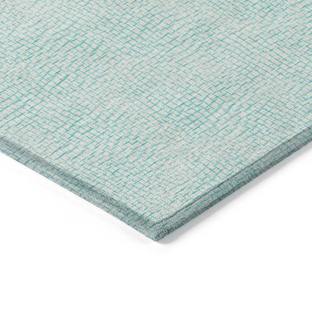 LOOMLAN Rugs Eleya Teal Washable Indoor-Outdoor Rug