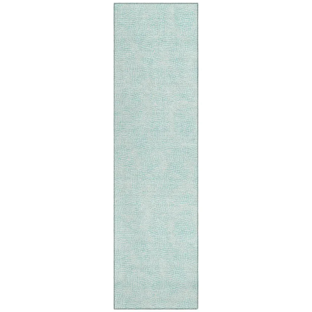 LOOMLAN Rugs Eleya Teal Washable Indoor-Outdoor Rug