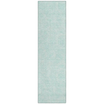 LOOMLAN Rugs Eleya Teal Washable Indoor-Outdoor Rug