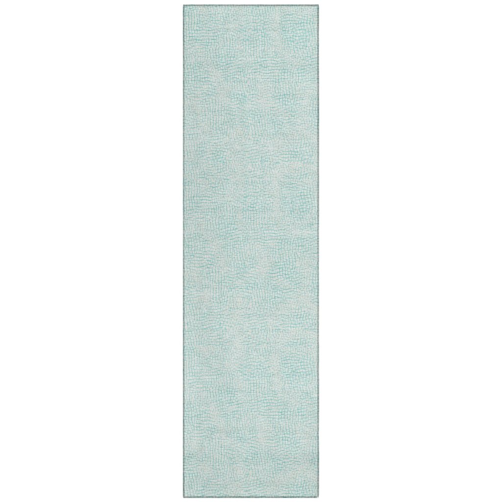 LOOMLAN Rugs Eleya Teal Washable Indoor-Outdoor Rug