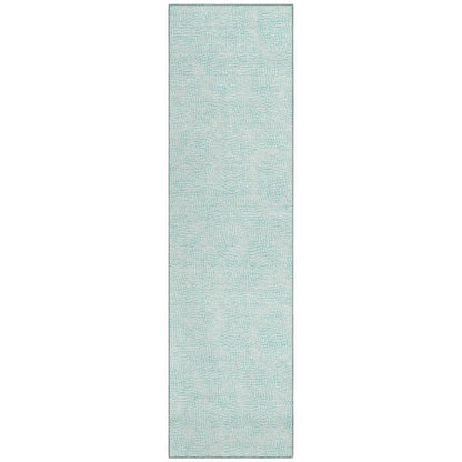 LOOMLAN Rugs Eleya Teal Washable Indoor-Outdoor Rug