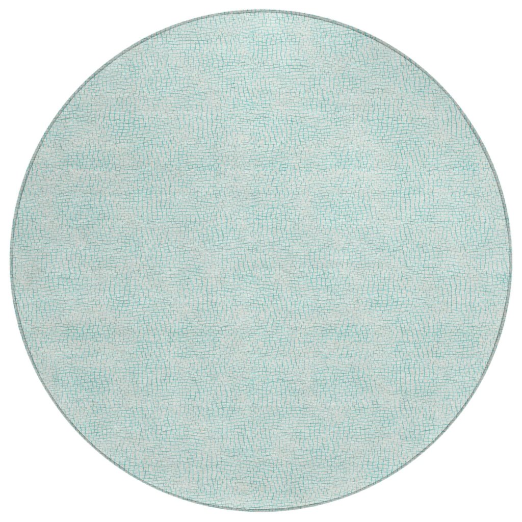 LOOMLAN Rugs Eleya Teal Washable Indoor-Outdoor Rug