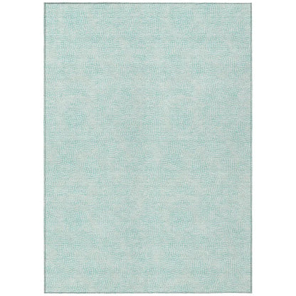 LOOMLAN Rugs Eleya Teal Washable Indoor-Outdoor Rug