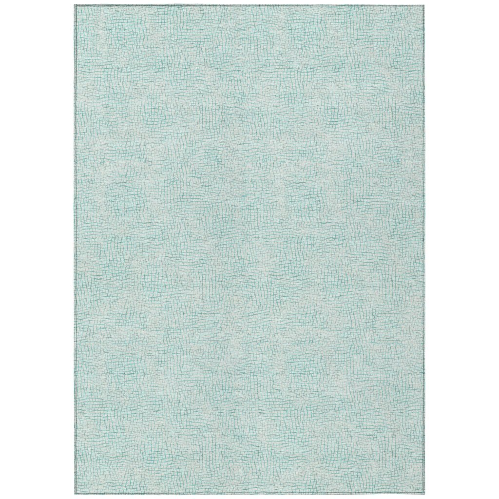 LOOMLAN Rugs Eleya Teal Washable Indoor-Outdoor Rug