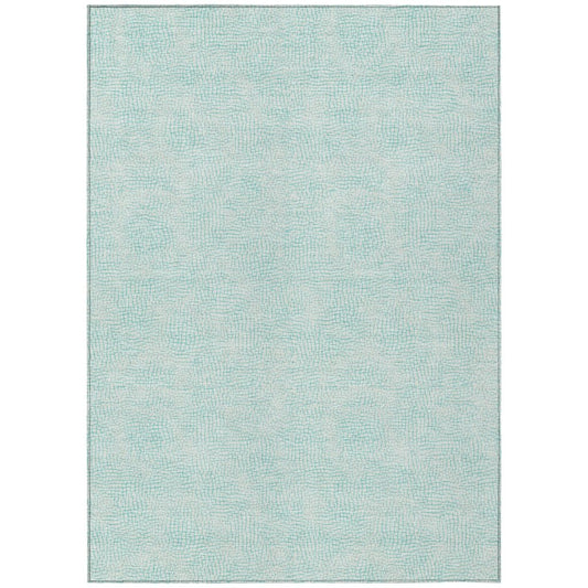 LOOMLAN Rugs Eleya Teal Washable Indoor-Outdoor Rug