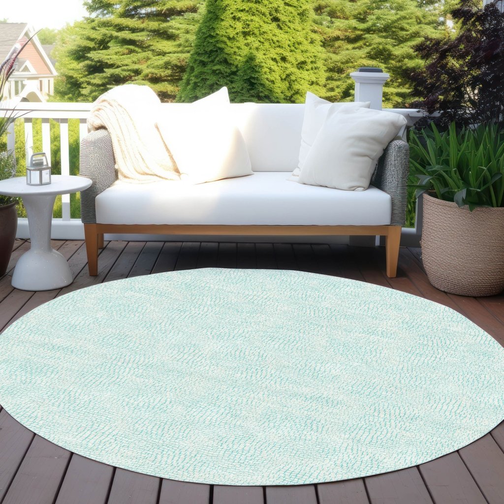 LOOMLAN Rugs Eleya Teal Washable Indoor-Outdoor Rug