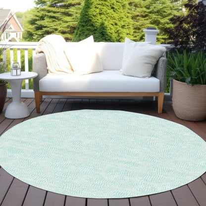 LOOMLAN Rugs Eleya Teal Washable Indoor-Outdoor Rug