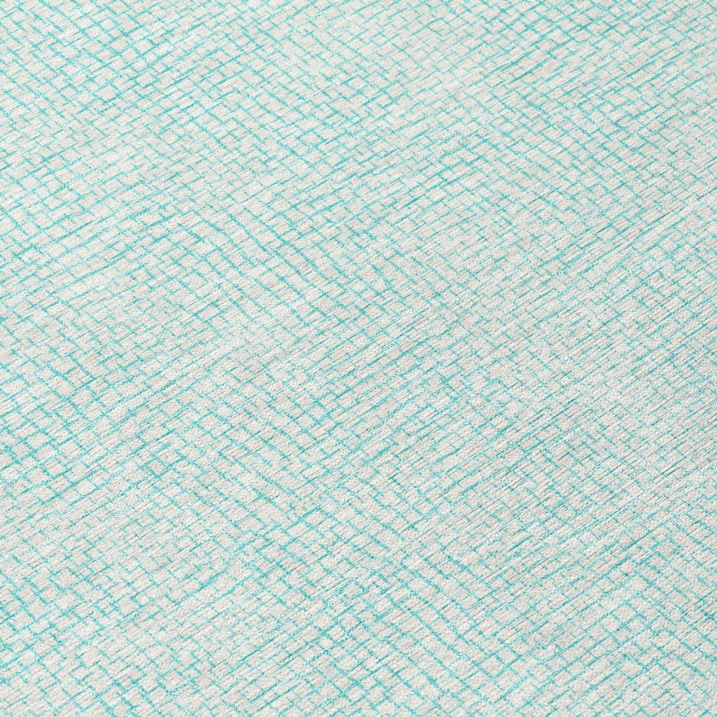 LOOMLAN Rugs Eleya Teal Washable Indoor-Outdoor Rug