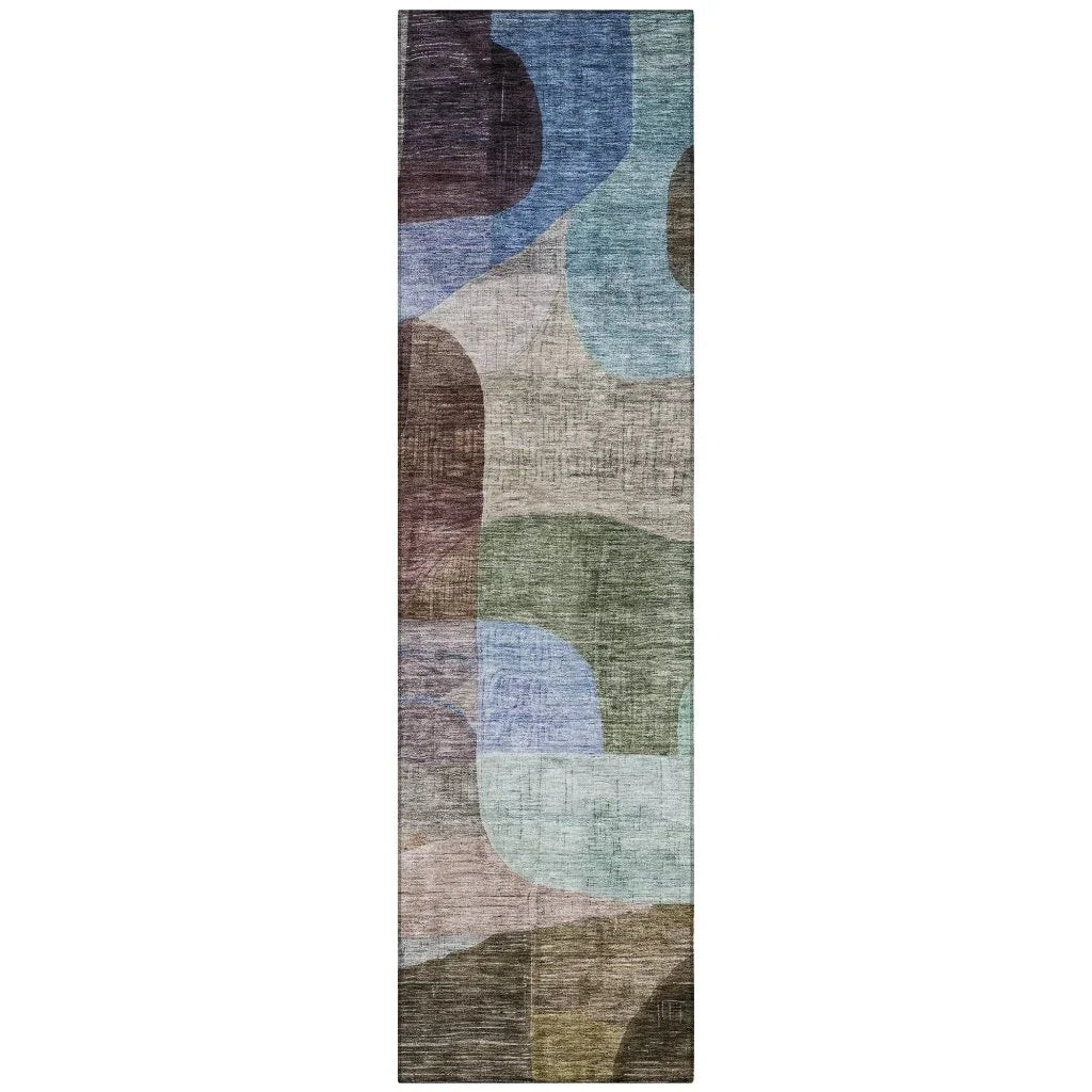 Elina Brown Washable Indoor-Outdoor Rug