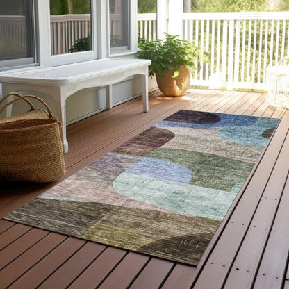 Elina Brown Washable Indoor - Outdoor Rug - LOOMLAN - LOOMLAN Rugs - Outdoor Rugs