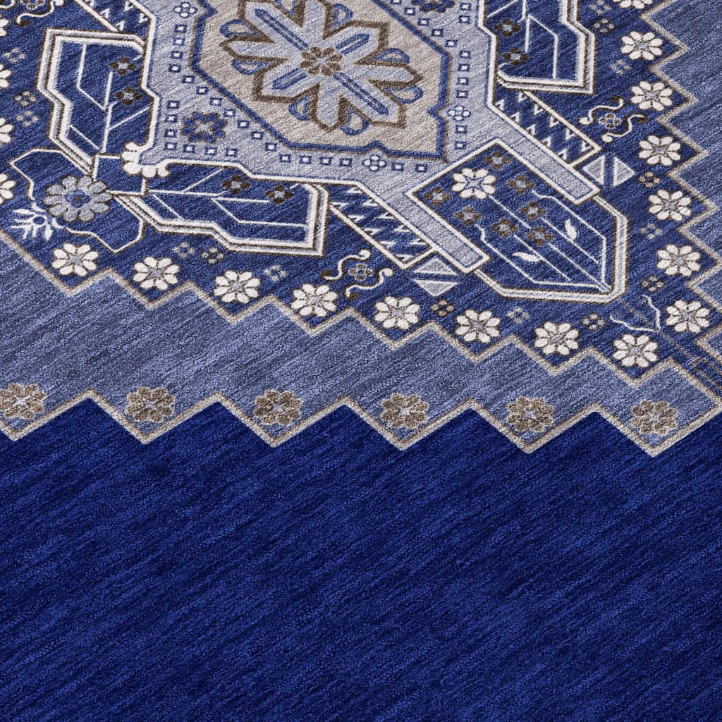 LOOMLAN Rugs Elira Blue Washable Indoor-Outdoor Rug