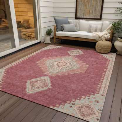 LOOMLAN Rugs Elira Blush Washable Indoor-Outdoor Rug