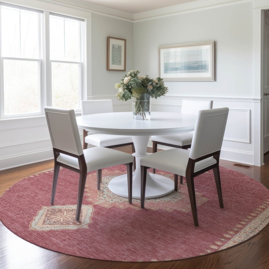 LOOMLAN Rugs Elira Blush Washable Indoor-Outdoor Rug