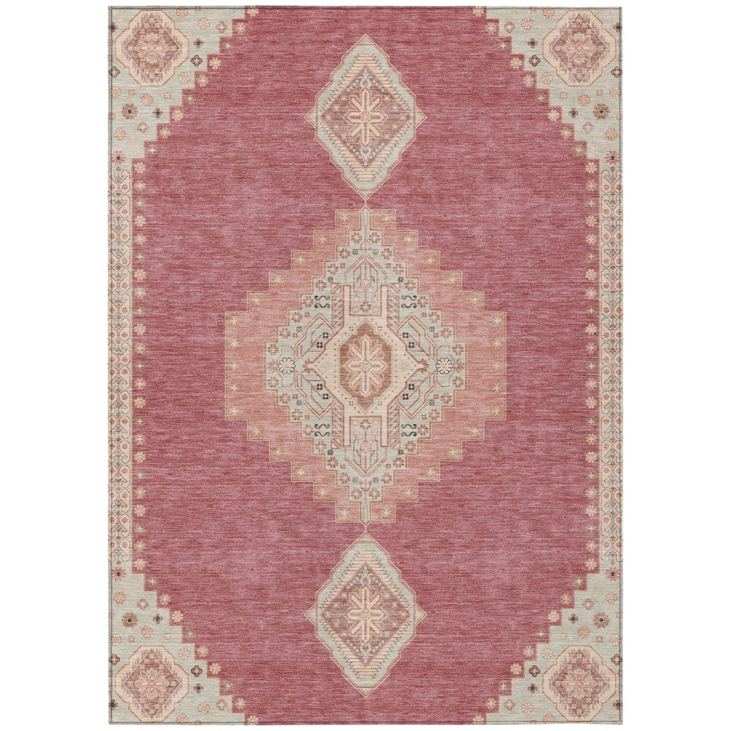 LOOMLAN Rugs Elira Blush Washable Indoor-Outdoor Rug