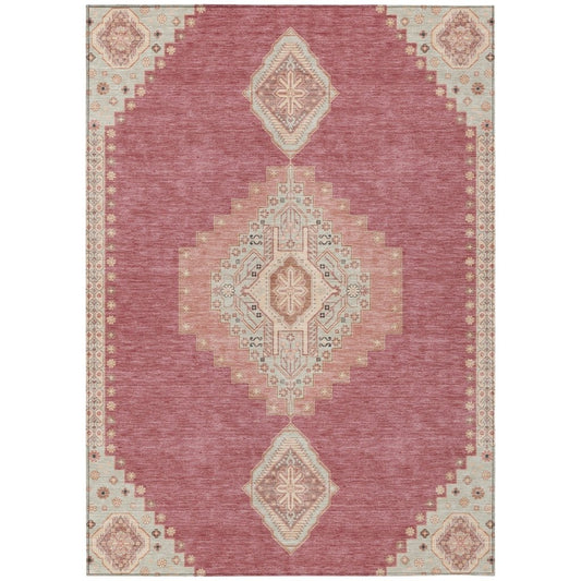 LOOMLAN Rugs Elira Blush Washable Indoor-Outdoor Rug