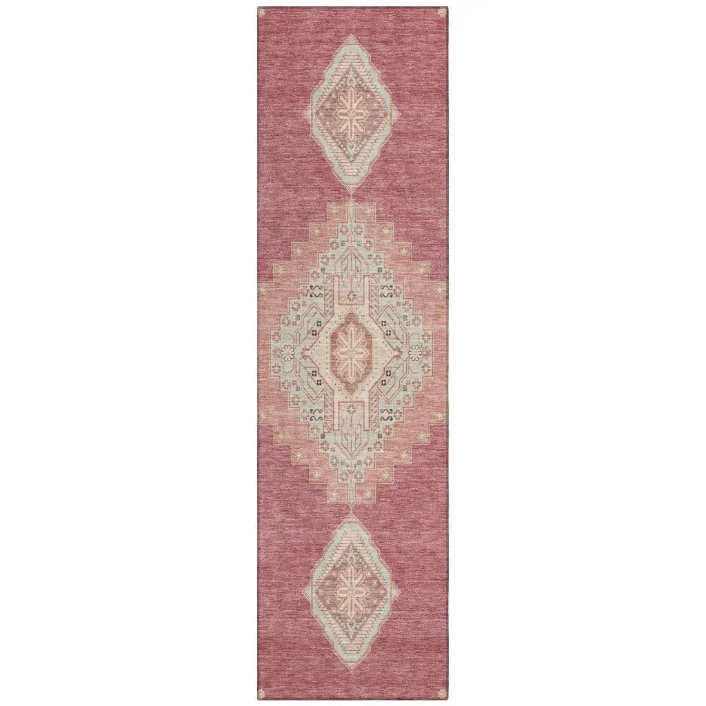 LOOMLAN Rugs Elira Blush Washable Indoor-Outdoor Rug