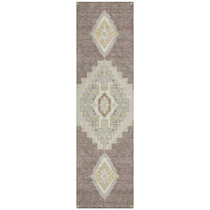 LOOMLAN Rugs Elira Brown Washable Indoor-Outdoor Rug