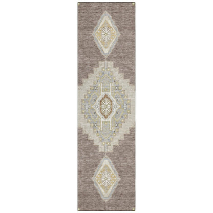 LOOMLAN Rugs Elira Brown Washable Indoor-Outdoor Rug