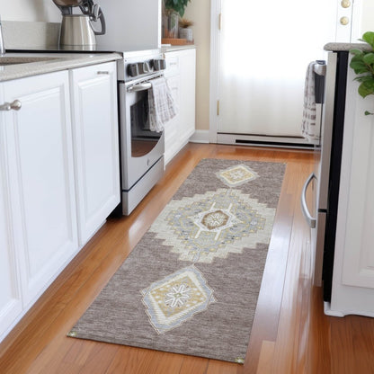 LOOMLAN Rugs Elira Brown Washable Indoor-Outdoor Rug