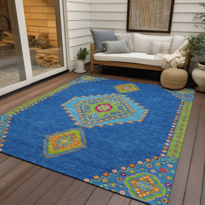 LOOMLAN Rugs Elira Denim Washable Indoor-Outdoor Rug