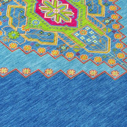 LOOMLAN Rugs Elira Denim Washable Indoor-Outdoor Rug