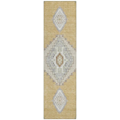 LOOMLAN Rugs Elira Gold Washable Indoor-Outdoor Rug