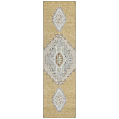 LOOMLAN Rugs Elira Gold Washable Indoor-Outdoor Rug