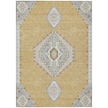 LOOMLAN Rugs Elira Gold Washable Indoor-Outdoor Rug