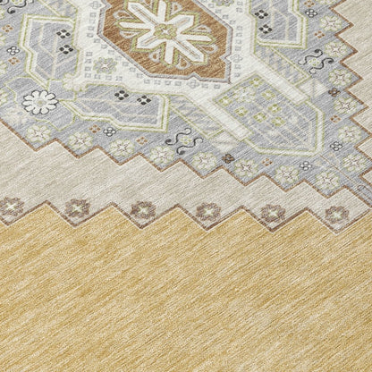 LOOMLAN Rugs Elira Gold Washable Indoor-Outdoor Rug