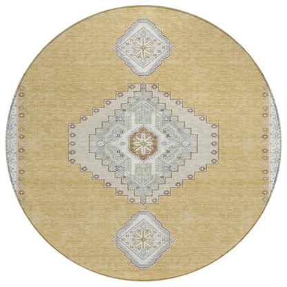 LOOMLAN Rugs Elira Gold Washable Indoor-Outdoor Rug